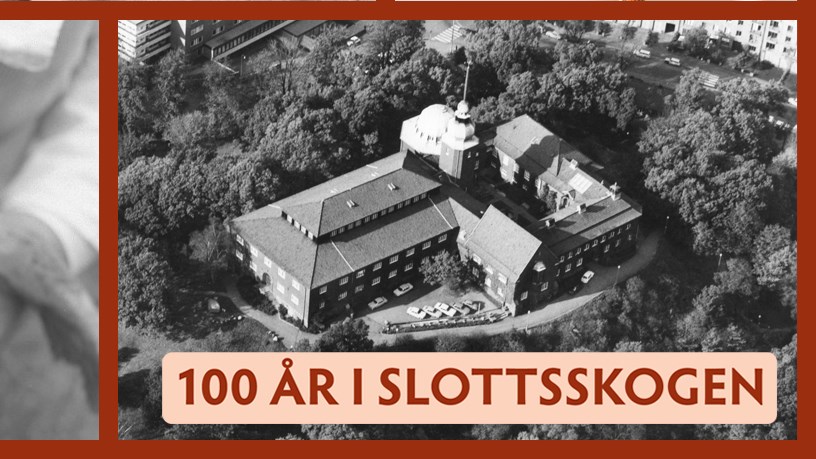 Svartvit bild på museet sett ovanifrån