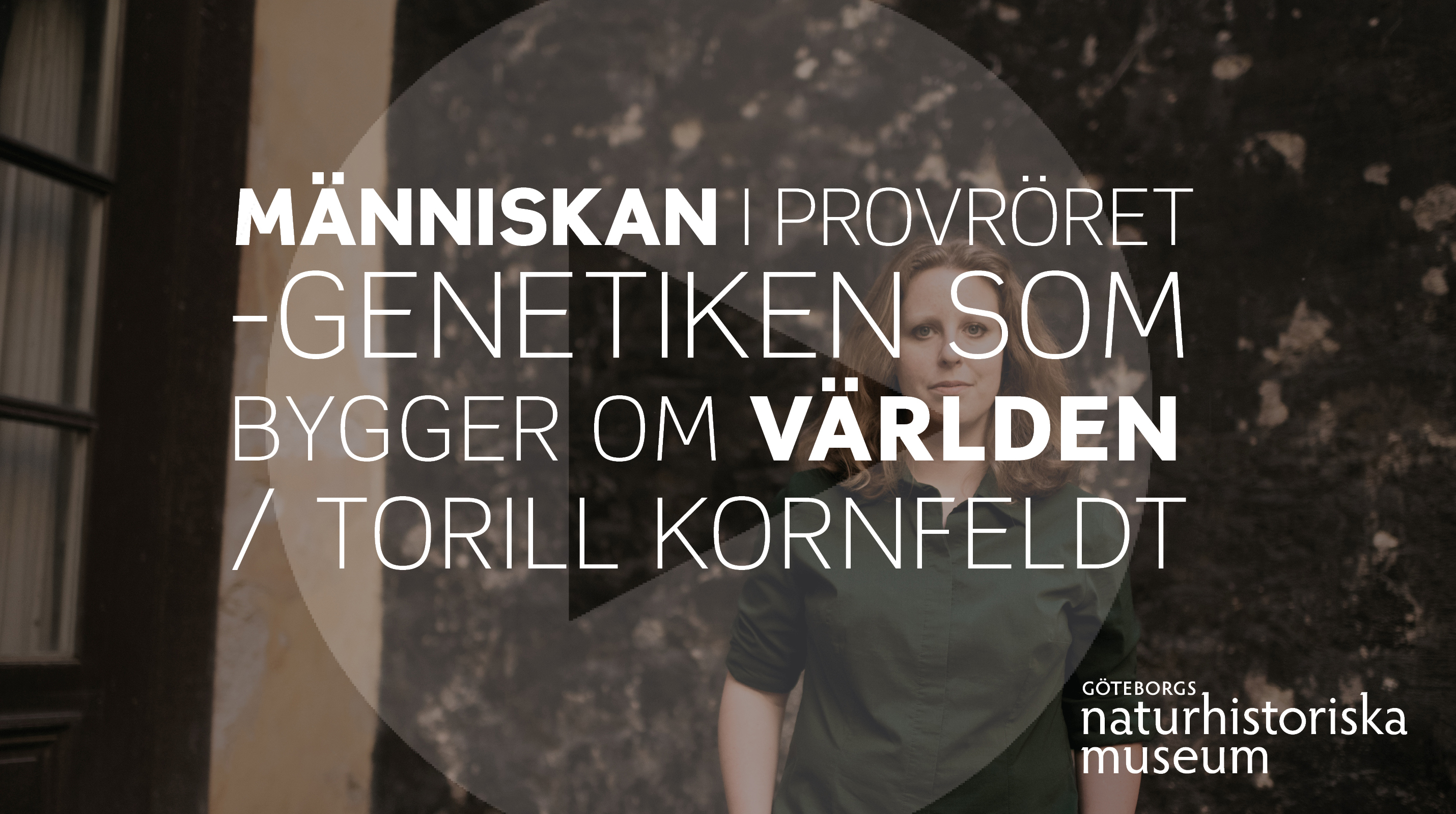 Bild på Torill Kornfeldt med text och grafik över